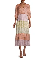 Liza Crinkled Chiffon Midi-Dress