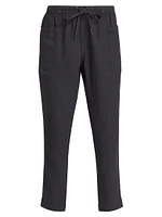 Gia Drawstring Straight-Leg Crop Pants