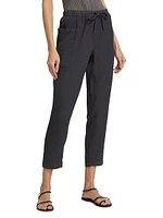 Gia Drawstring Straight-Leg Crop Pants