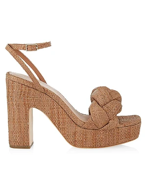 Fae Braided Raffia Platform Sandals