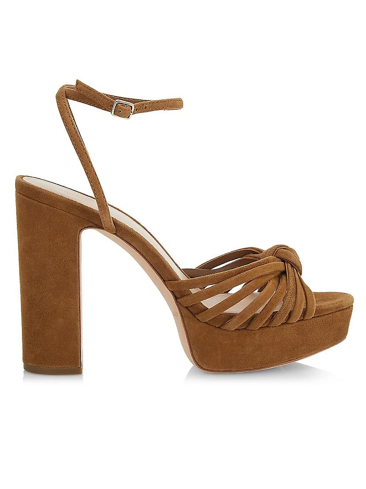 Rivka 120MM Suede Knot Platform Sandals