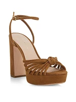 Rivka 120MM Suede Knot Platform Sandals