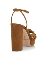 Rivka 120MM Suede Knot Platform Sandals