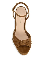 Rivka 120MM Suede Knot Platform Sandals