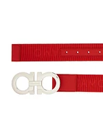 Nylon Gancini Logo Belt