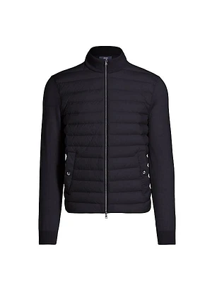 Wool & Silk-Blend Down Jacket