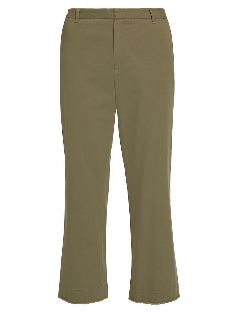 Cotton Twill Boyfriend Pants