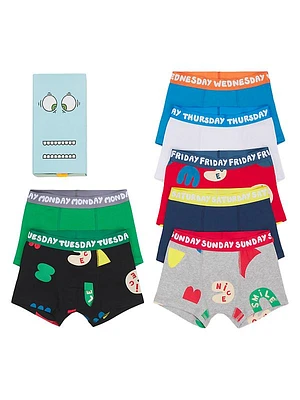 Little Boy's & Boy's Day Of The Week Boxers Set