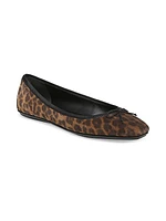 Beatrix Animal-Print Suede Ballet Flats