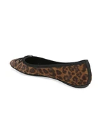 Beatrix Animal-Print Suede Ballet Flats