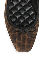 Beatrix Animal-Print Suede Ballet Flats