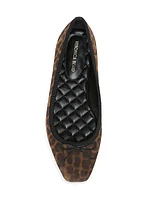 Beatrix Animal-Print Suede Ballet Flats