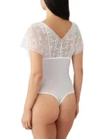 Lifted Luxury Lace-Insert Bodysuit