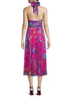 Abito Printed Midi-Dress