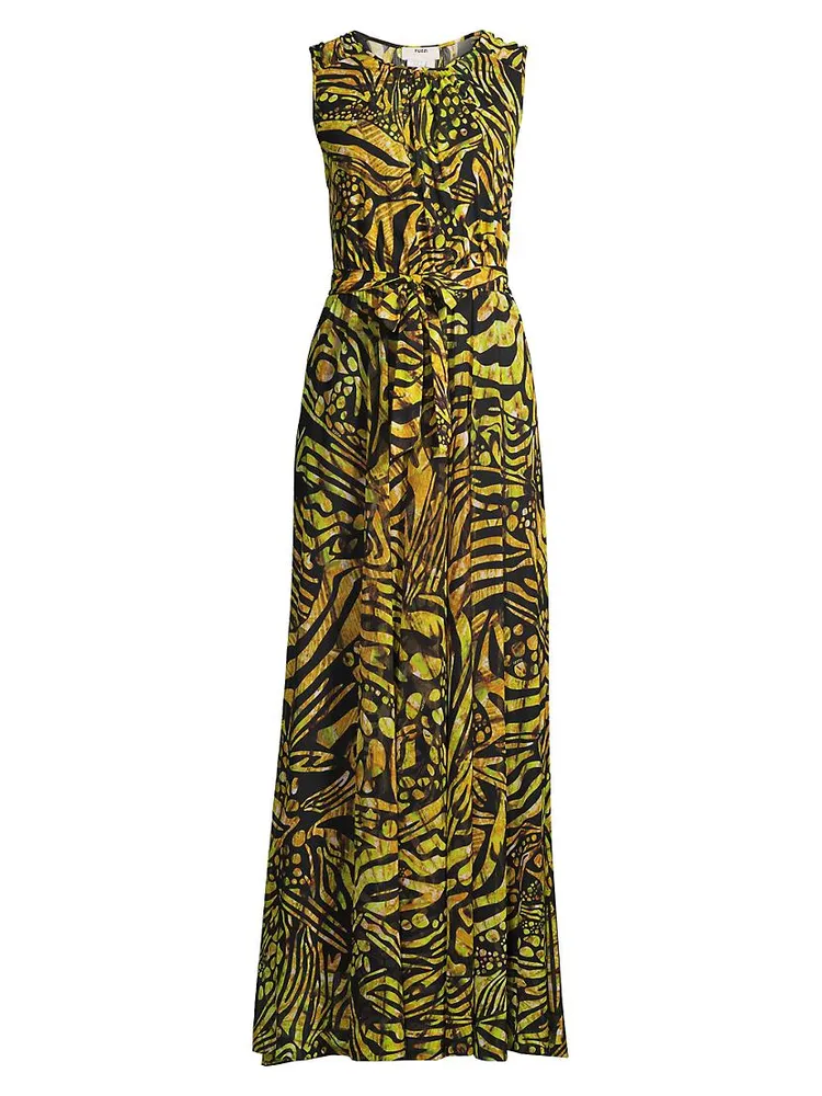 Abito Lungo Printed Maxi Dress