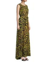 Abito Lungo Printed Maxi Dress