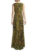 Abito Lungo Printed Maxi Dress