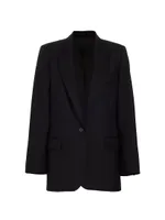 Diane Single-Breasted Wool Blazer