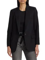 Diane Single-Breasted Wool Blazer