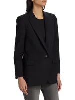 Diane Single-Breasted Wool Blazer