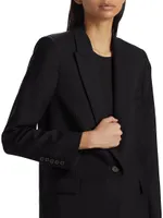 Diane Single-Breasted Wool Blazer