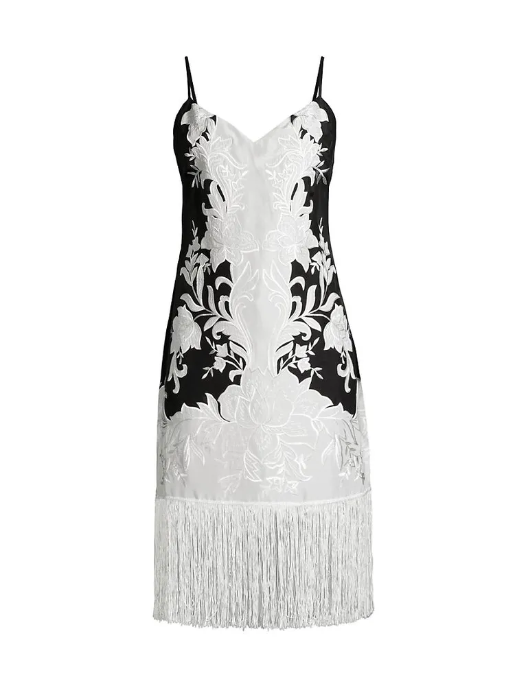 Nori Embroidered Fringe Dress