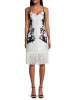 Nori Embroidered Fringe Dress