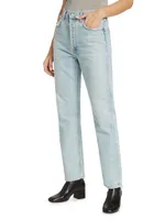 90sStraight-Leg Pinch-Waist Jeans