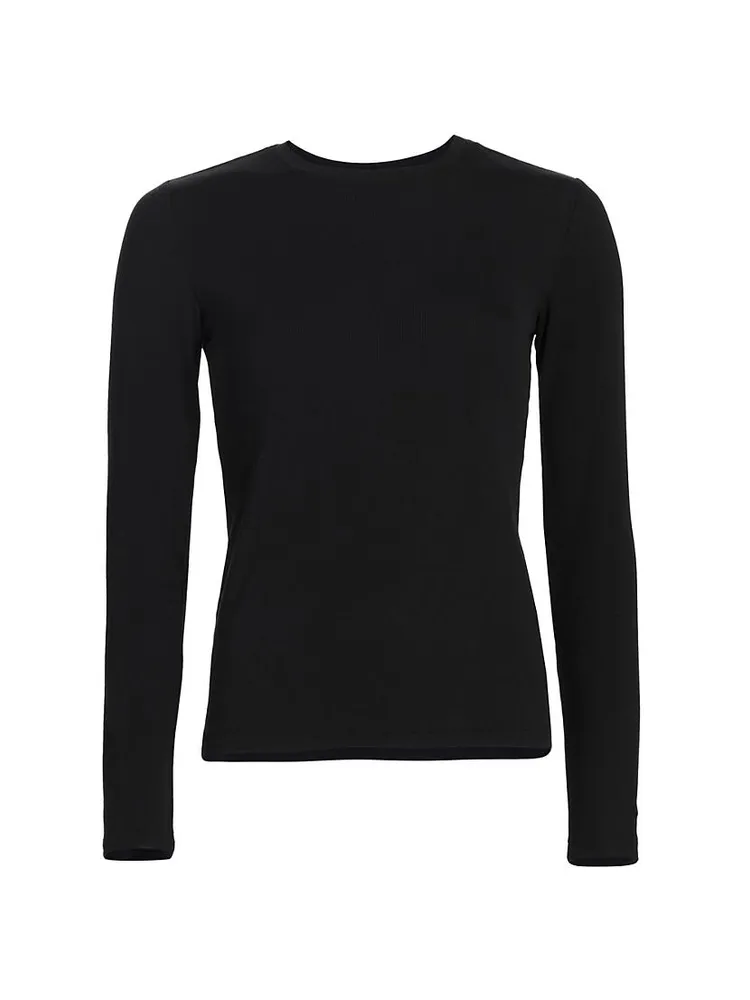 Tess Rib-Knit Crewneck T-Shirt