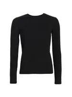 Tess Rib-Knit Crewneck T-Shirt