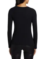 Tess Rib-Knit Crewneck T-Shirt