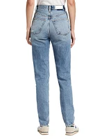 Super High-Rise Distressed Drainpipe Jeans