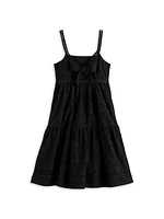 Little Girl's & Girl's Broderie Anglaise Detail Dress