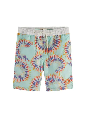 Little Boy's & Tie-Dye Print Swim Shorts