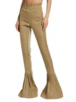 Cotton Gabardine Flared Pants