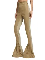 Cotton Gabardine Flared Pants