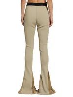 Cotton Gabardine Flared Pants