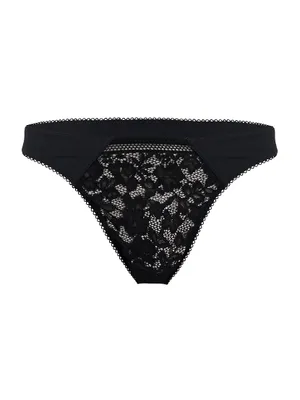 Mid-Rise Lace Thong