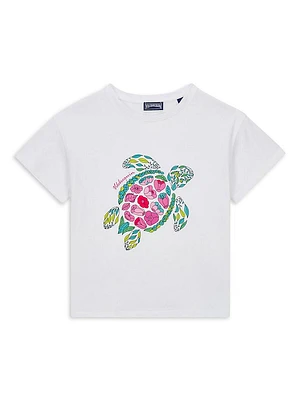 Little Girl's & Logo Provencal Turtle Graphic T-Shirt