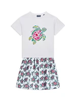 Little Girl's & Logo Provencal Turtle Graphic T-Shirt