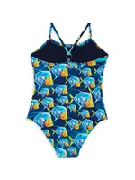 Little Girl's & Piranha One-Piece Swimsuit