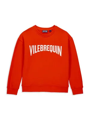 Little Kid's & Logo Crewneck Sweatshirt