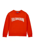 Little Kid's & Logo Crewneck Sweatshirt