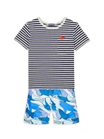 Little Boy's & Striped Cotton Jersey T-Shirt