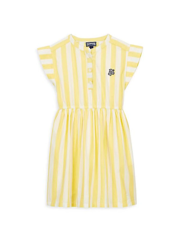 Little Girl's & Girl's Striped Cotton Dress