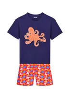 Little Boy's & Micro Octopus Swim Trunks