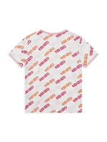 Little Girl's & Girl's Piqué Logo Tee