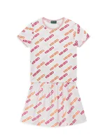 Little Girl's & Girl's Piqué Logo Tee