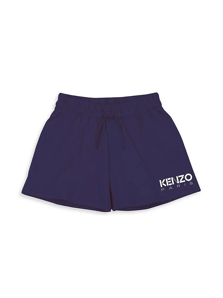 Little Girl's & Fleece Logo Shorts