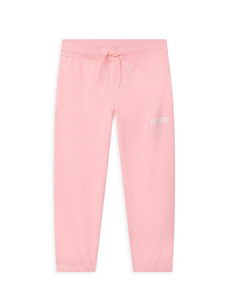 Little Girl's & Fleece Logo Joggers